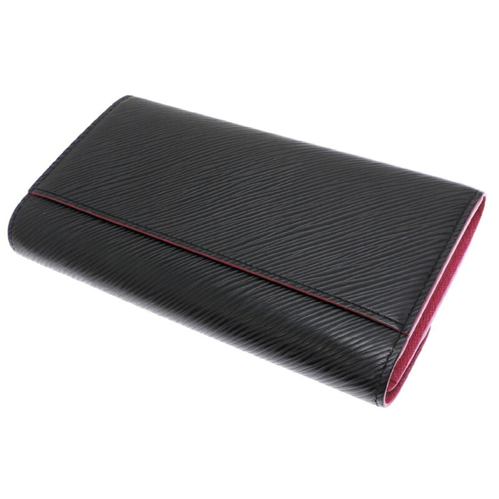 Louis Vuitton Black Hot Pink Noir Pink Epi Leather Long Wallet