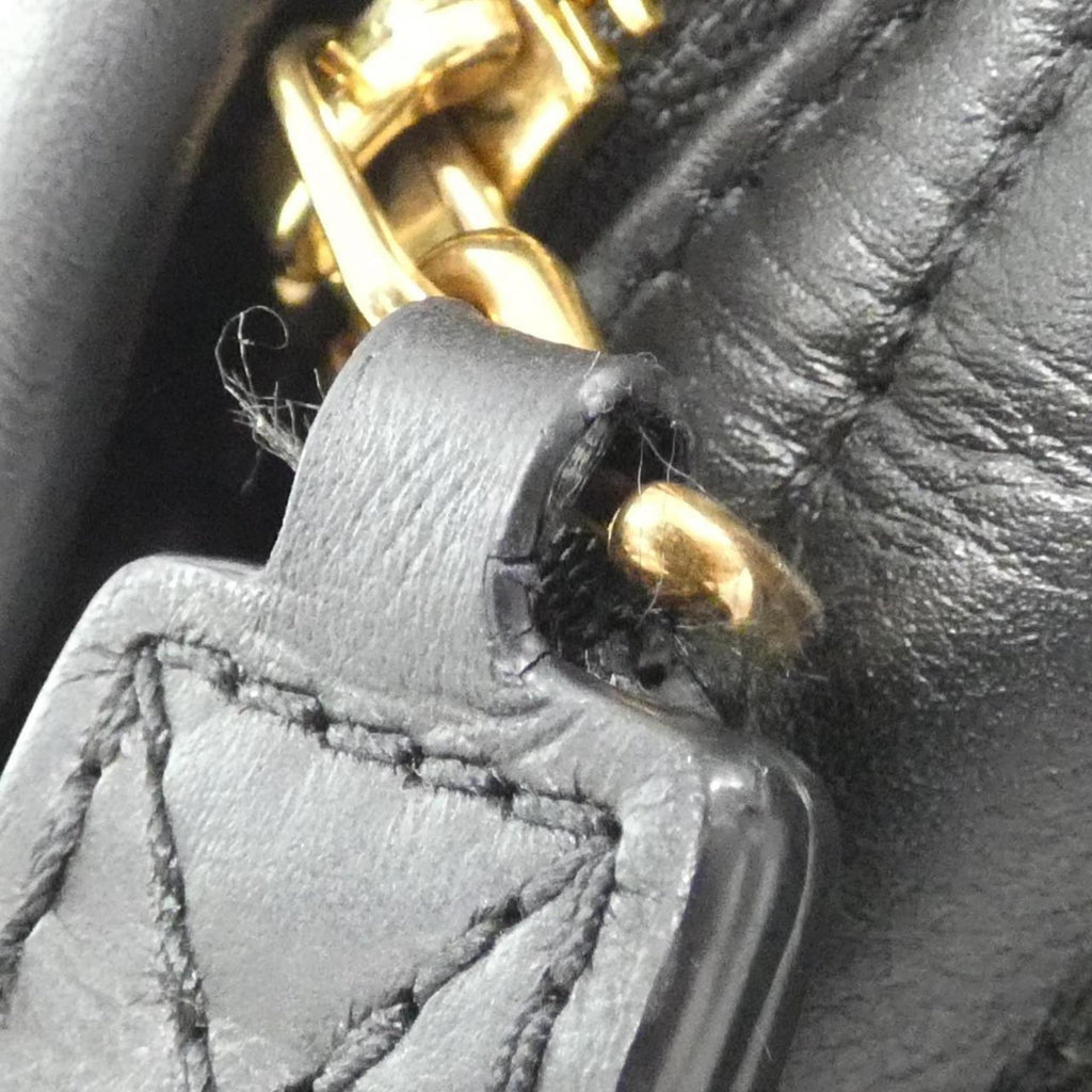 Louis Vuitton Black Leather Shoulder Bag