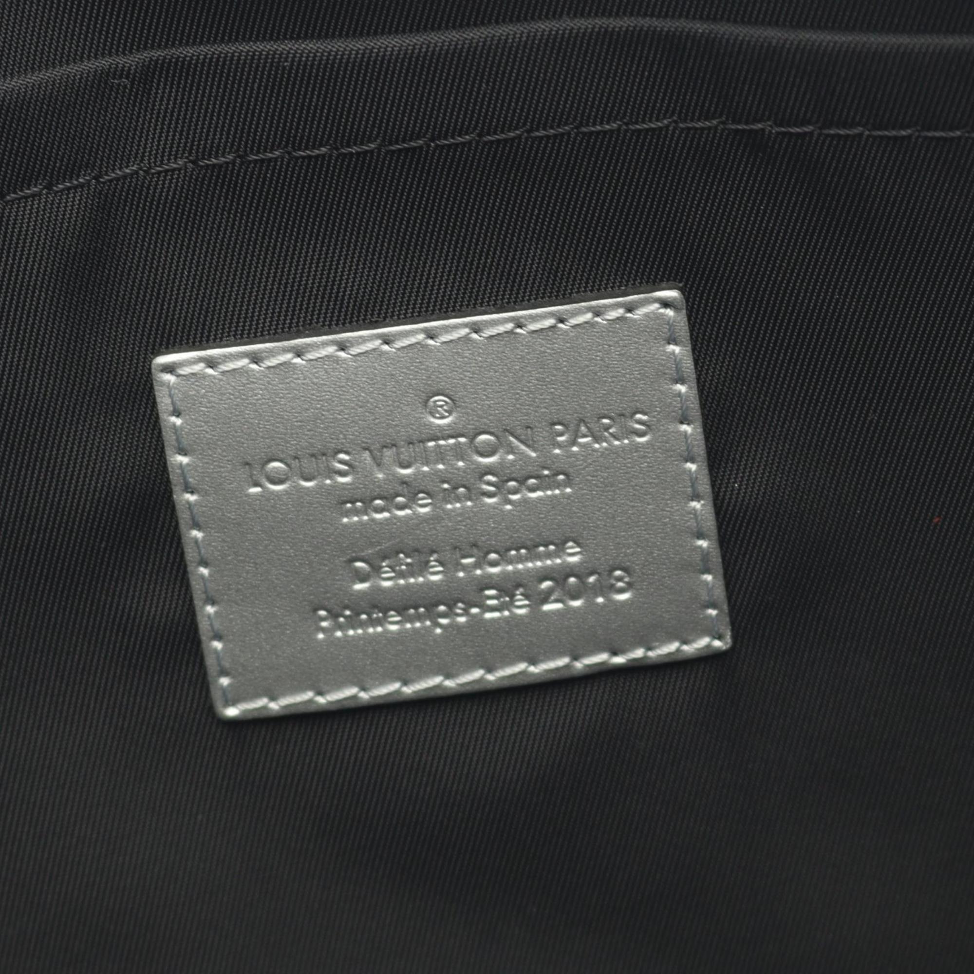 Louis Vuitton Silver Coated Canvas Shoulder Bag