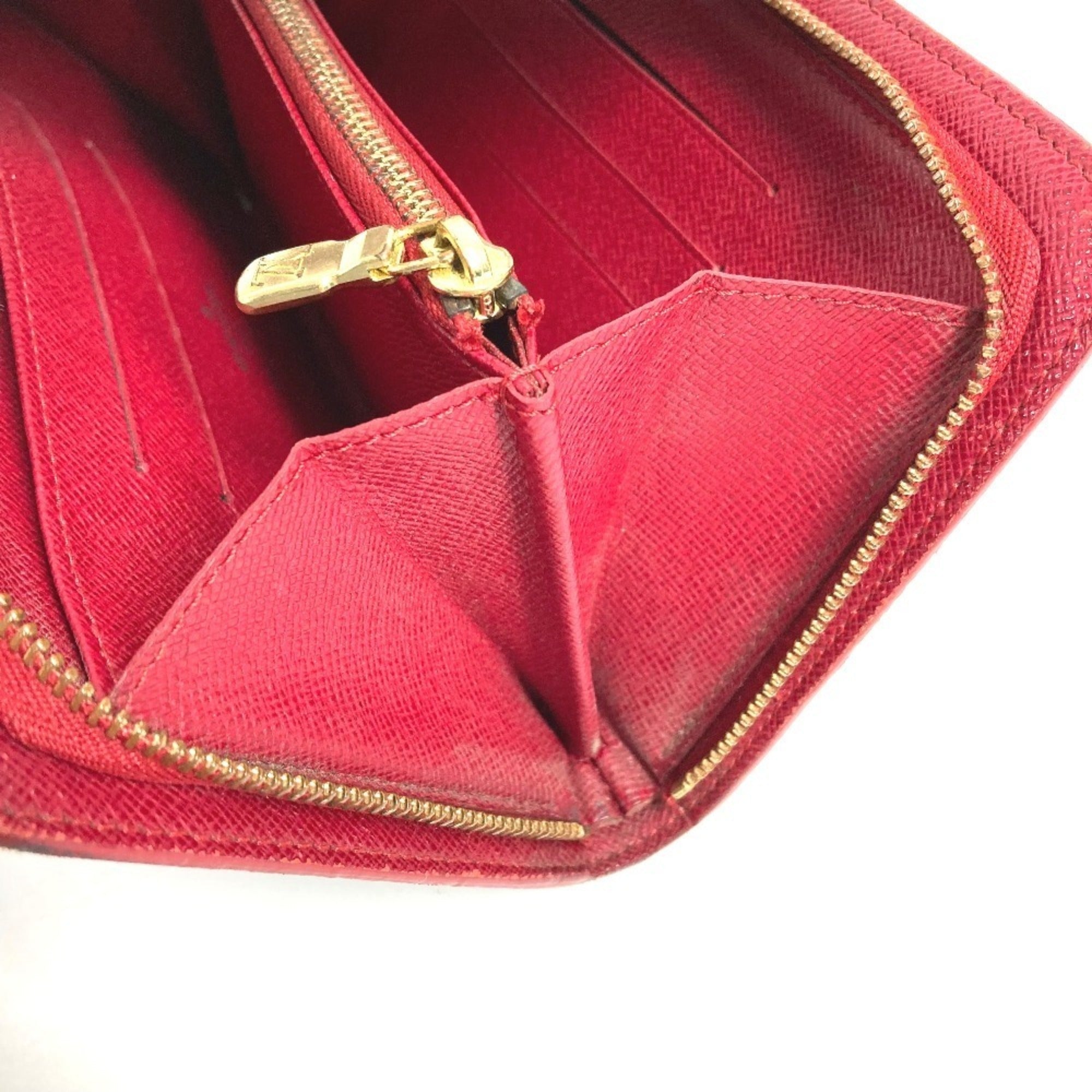 Louis Vuitton Brown Monogram Cherry Red Color Monogram Long Wallet