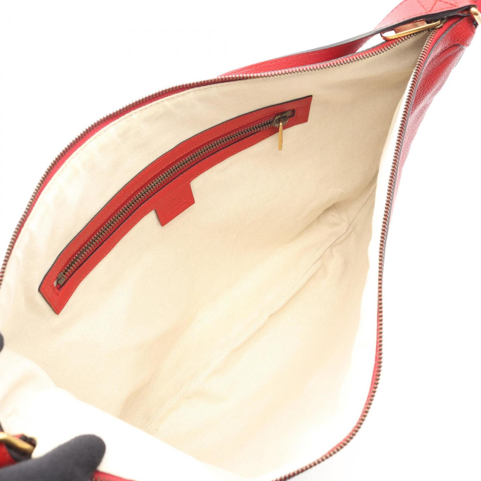 Gucci Multi-Color Red Color Leather Shoulder Bag (Pre-Owned)