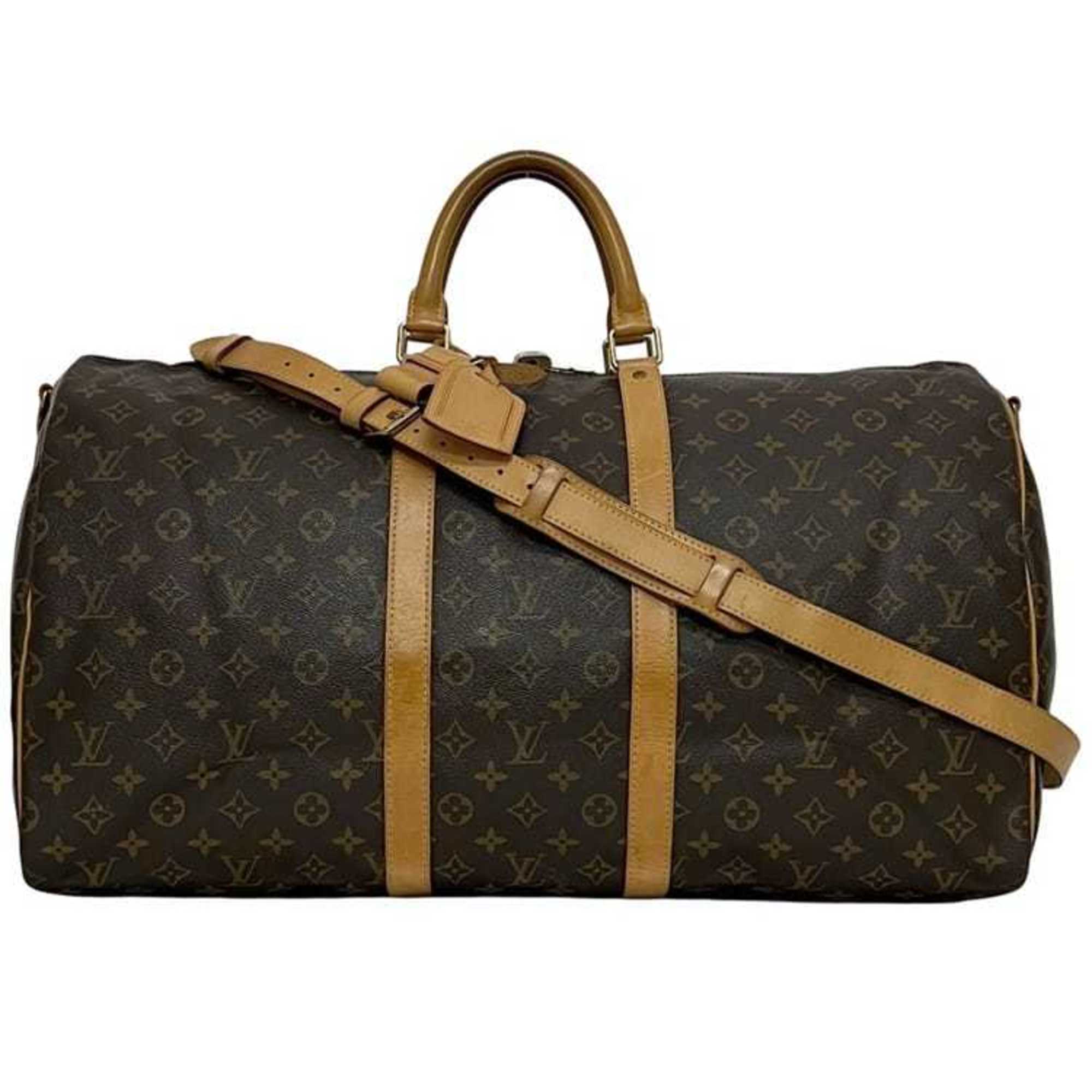 Louis Vuitton Monogram Brown Monogram Leather Boston Bag Shoulder Bag