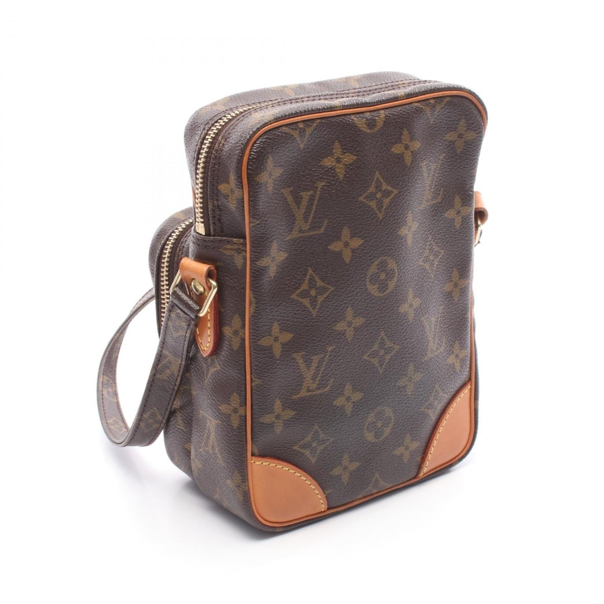 Louis Vuitton Brown Monogram Coated Canvas Leather Shoulder Bag