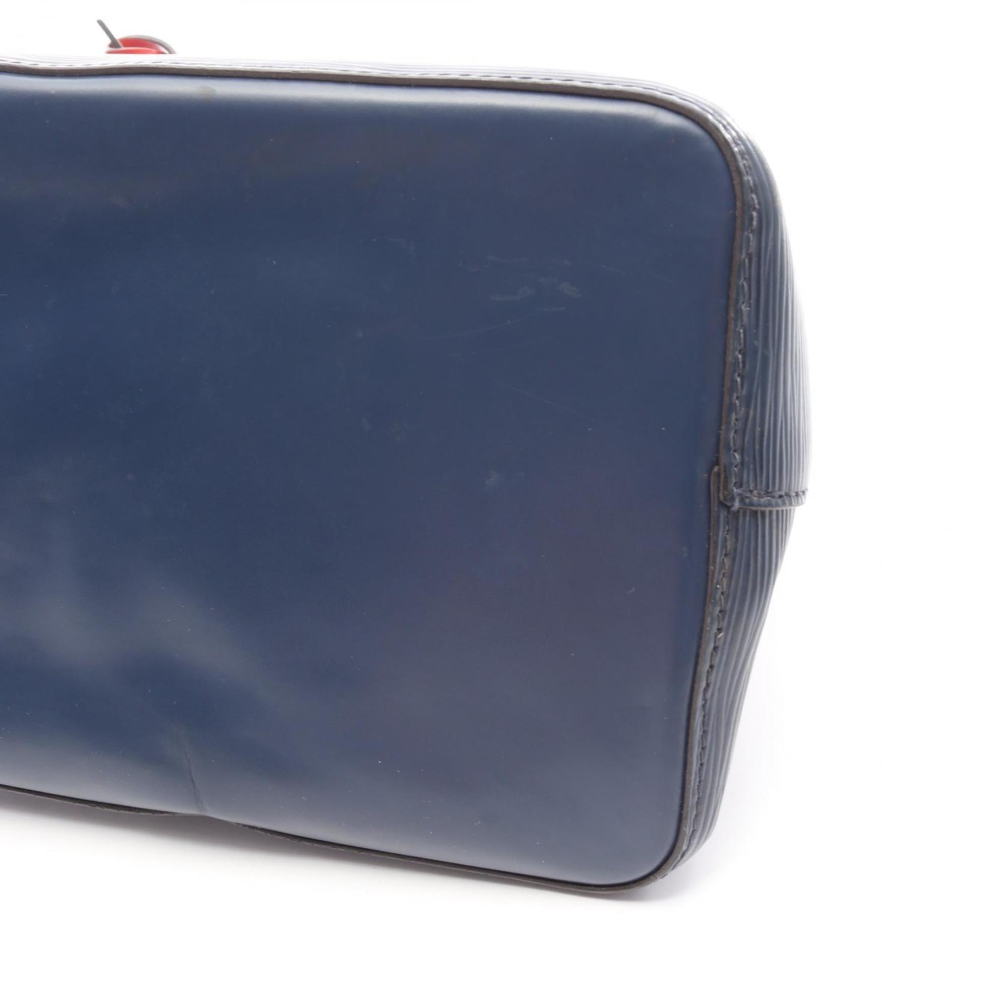 Louis Vuitton Indigo Navy Red Color Epi Leather Handbag