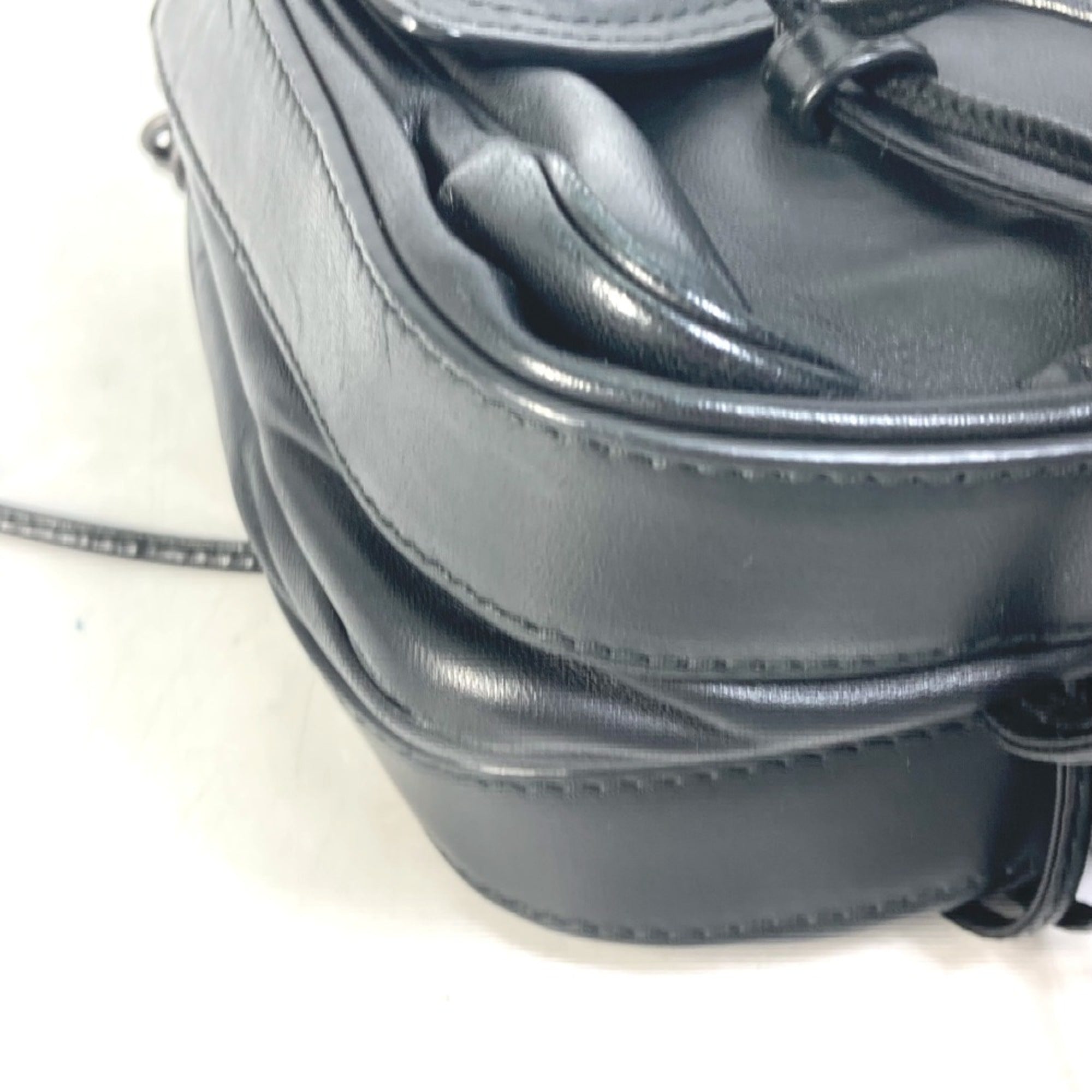 Bottega Veneta Black Leather Shoulder Bag