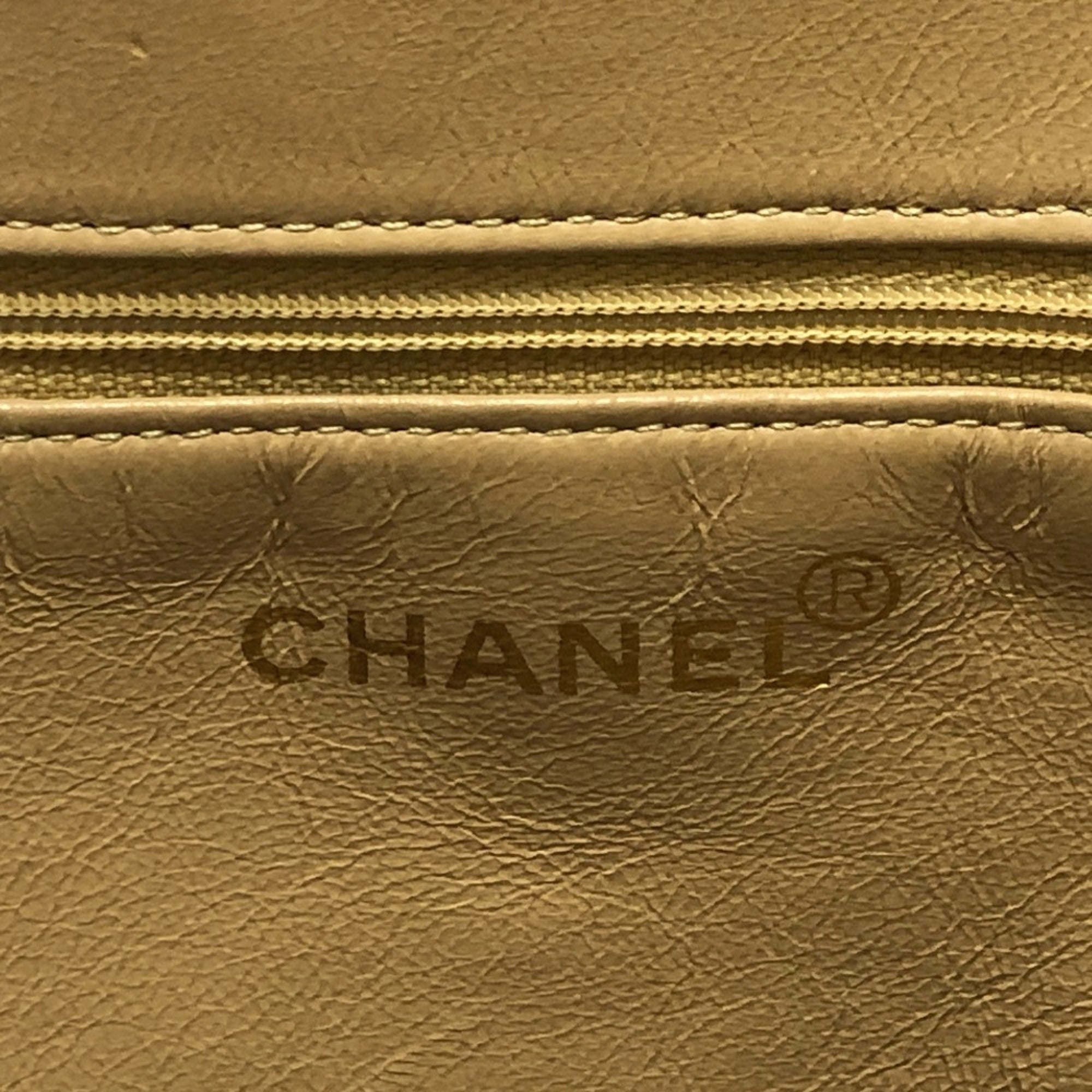 Chanel Beige Leather Tote Bag