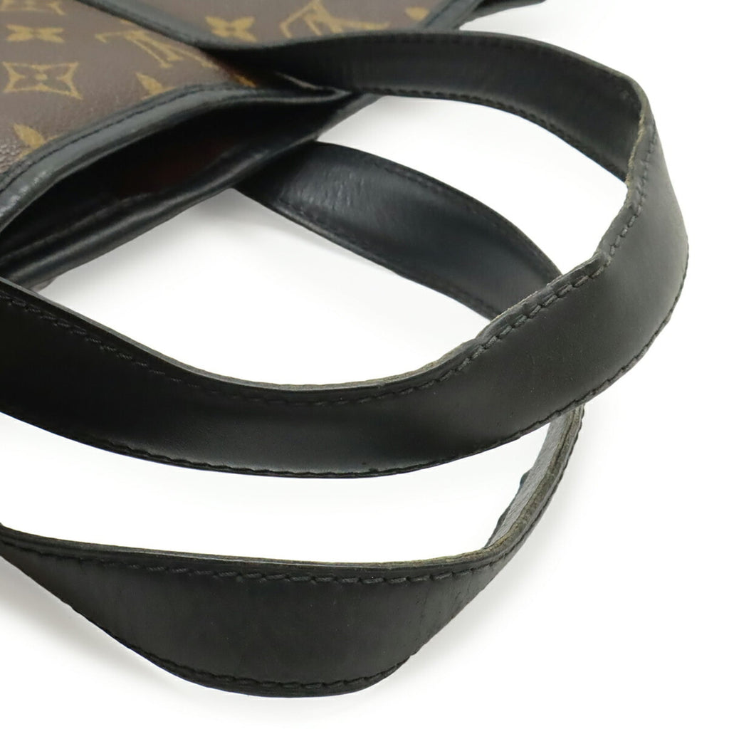 Louis Vuitton Black Brown Monogram Macassar Monogram Pvc Coated Canvas Leather Shoulder Bag Tote Bag