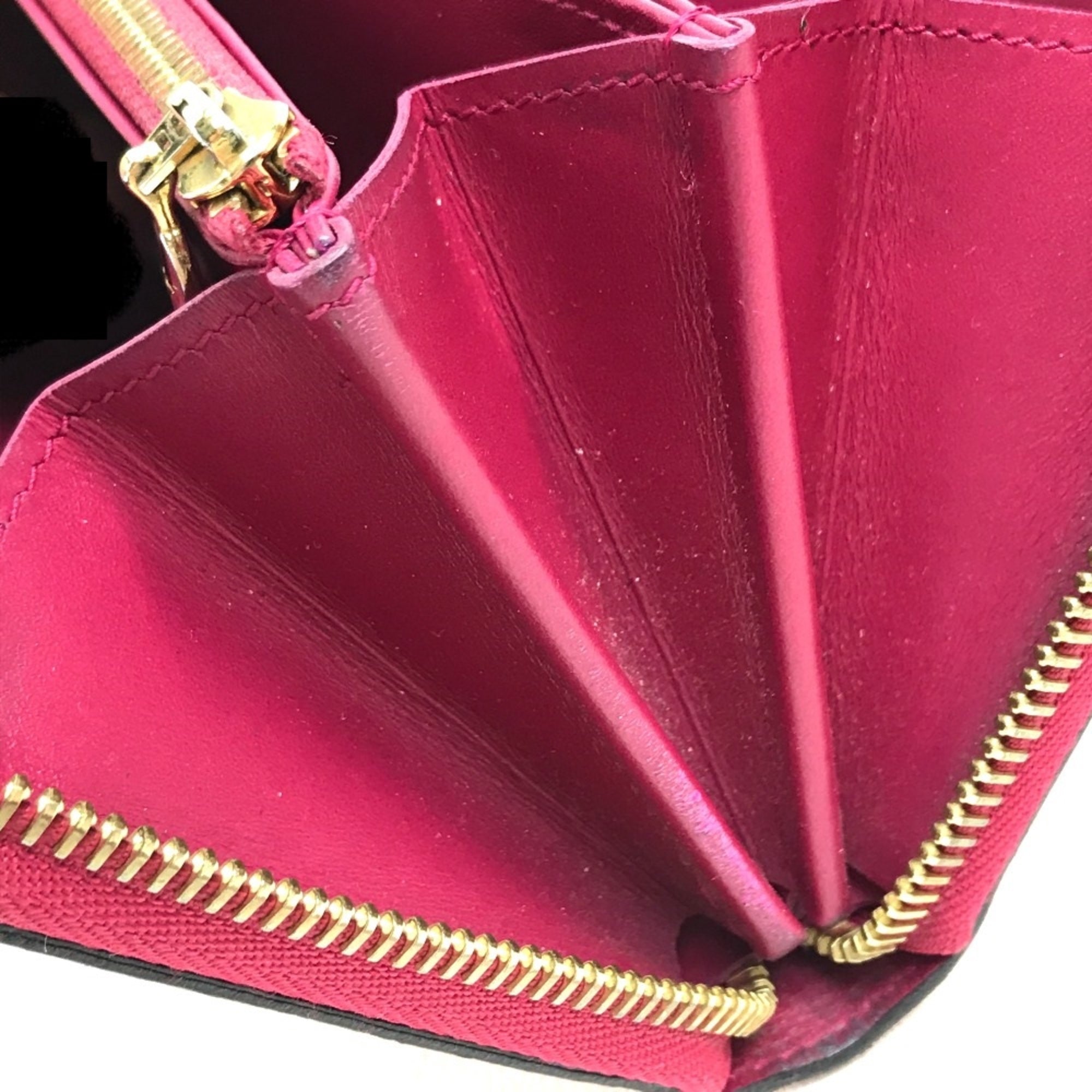Louis Vuitton Pink Leather Long Wallet