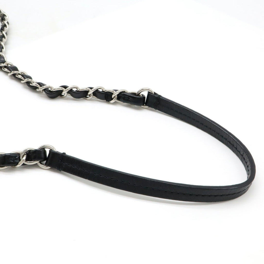 Chanel Black Vinyl Leather Shoulder Bag