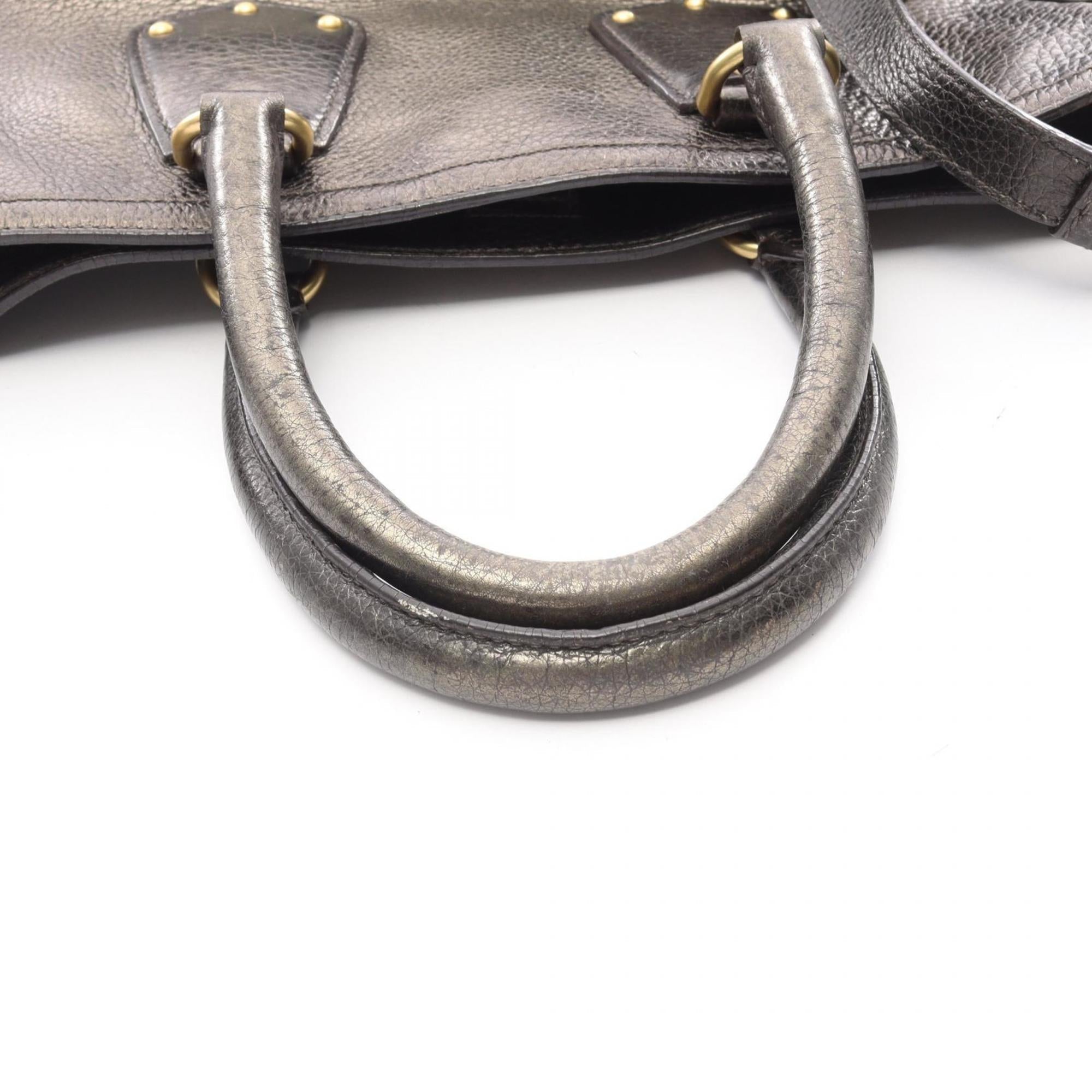 Prada Khaki Leather Handbag