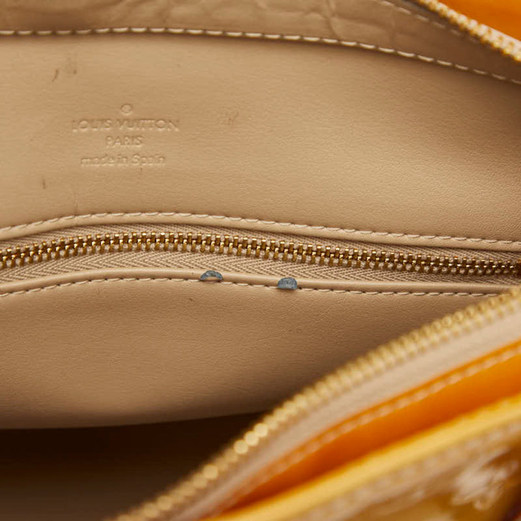 Louis Vuitton Lime Yellow Patent Leather Handbag Tote Bag