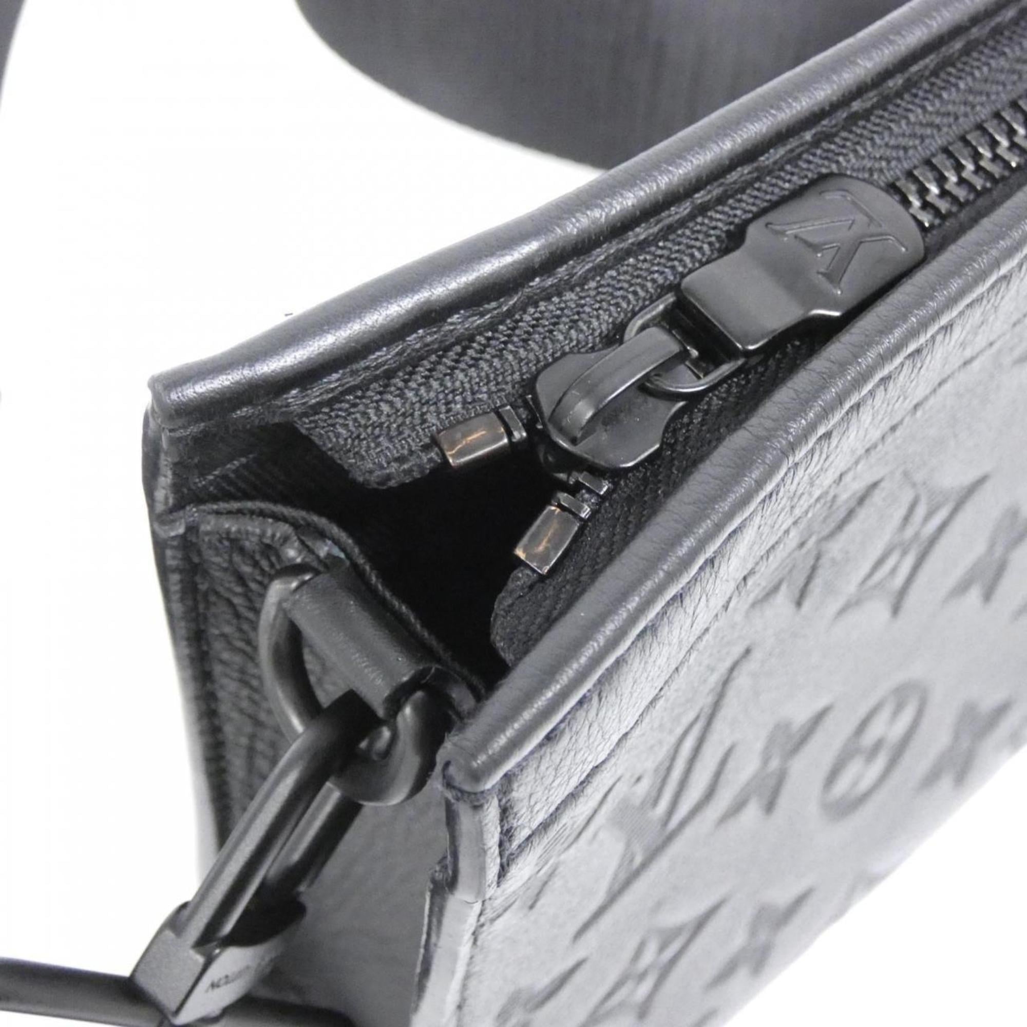 Louis Vuitton Black Leather Pouch Shoulder Bag