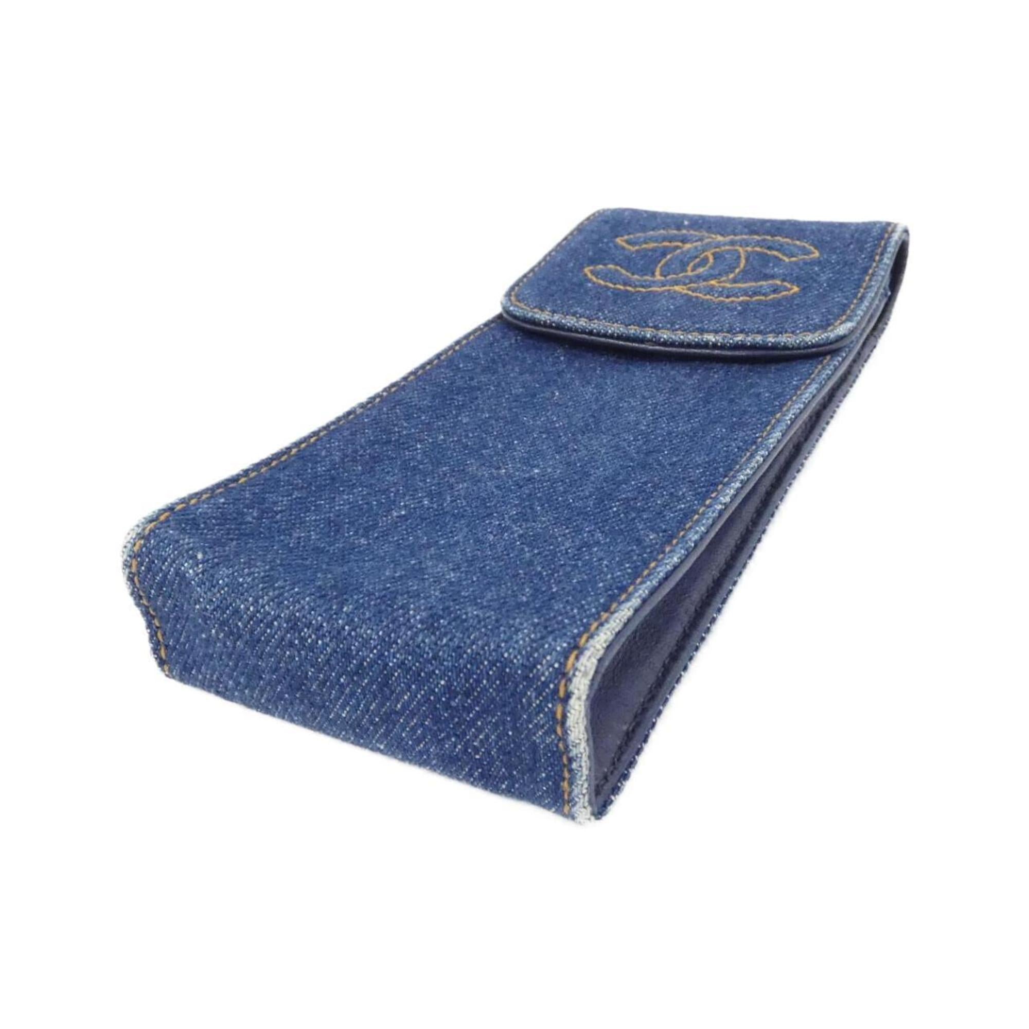 Chanel Blue Denim Pouch