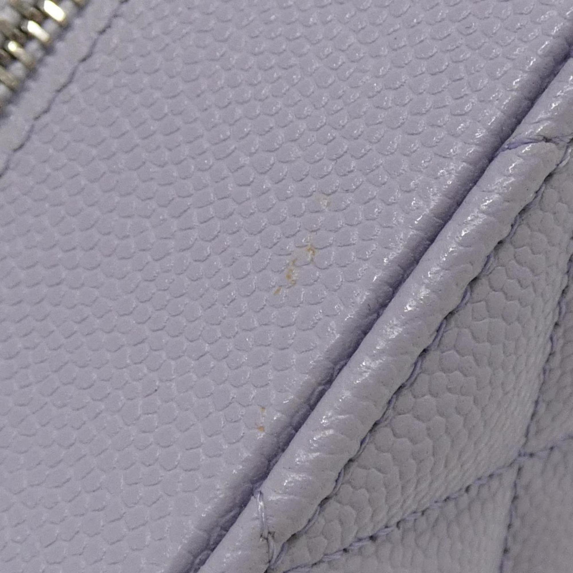 Chanel Light Purple Grained Calfskin Shoulder Bag
