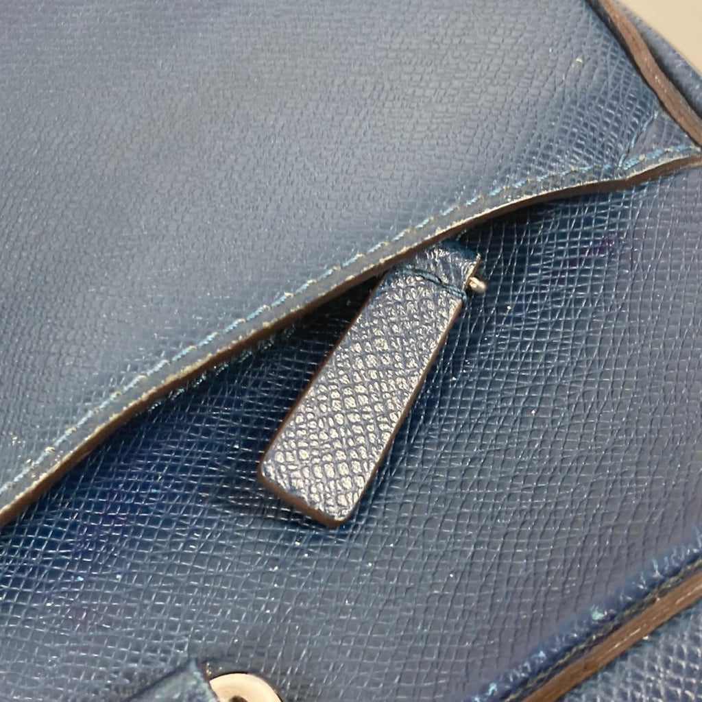 Louis Vuitton Navy Ocean Taiga Leather Briefcase Handbag