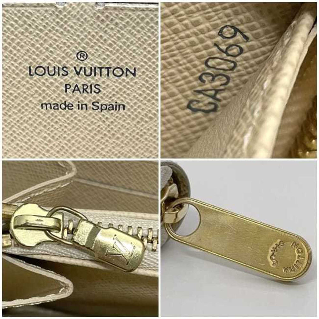 Louis Vuitton Gray White Damier Canvas Long Wallet