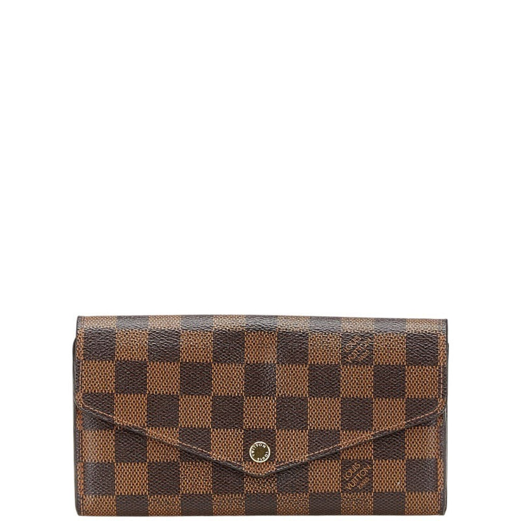 Louis Vuitton Brown Pvc Leather Long Wallet (Tri-Fold)