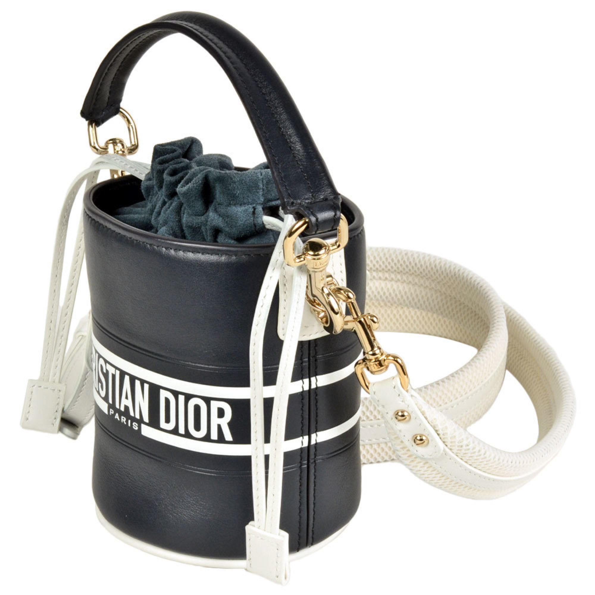 Christian Dior Black Leather Handbag Shoulder Bag (Pre-Owned)