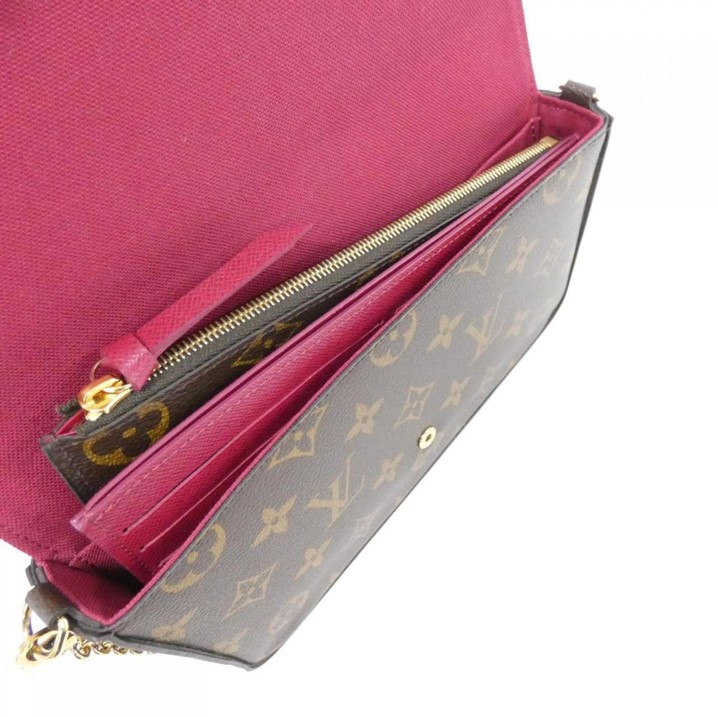 Louis Vuitton Marron Coated Canvas Pochette Shoulder Bag