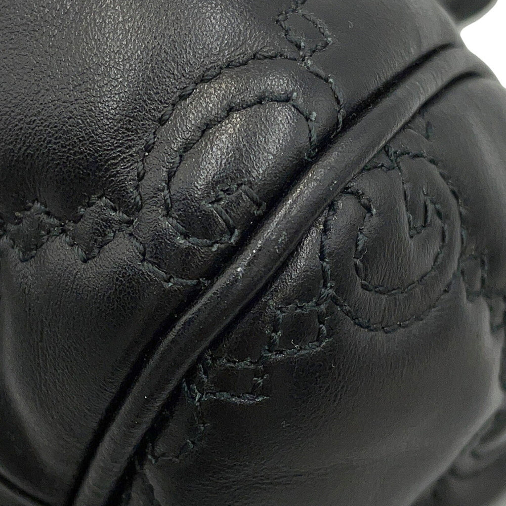 Gucci Black Leather Handbag Shoulder Bag (Pre-Owned)