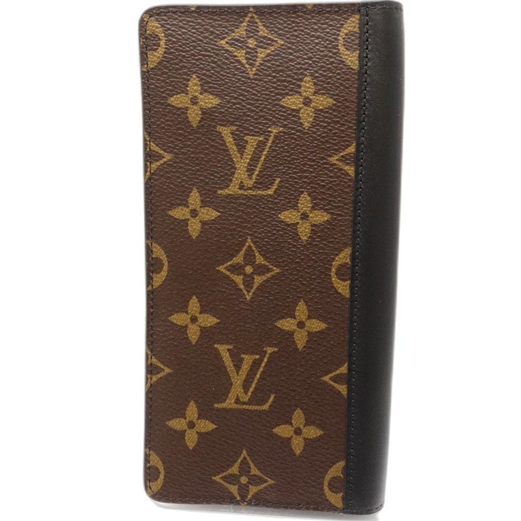 Louis Vuitton Black Brown Monogram Macassar Canvas Long Wallet