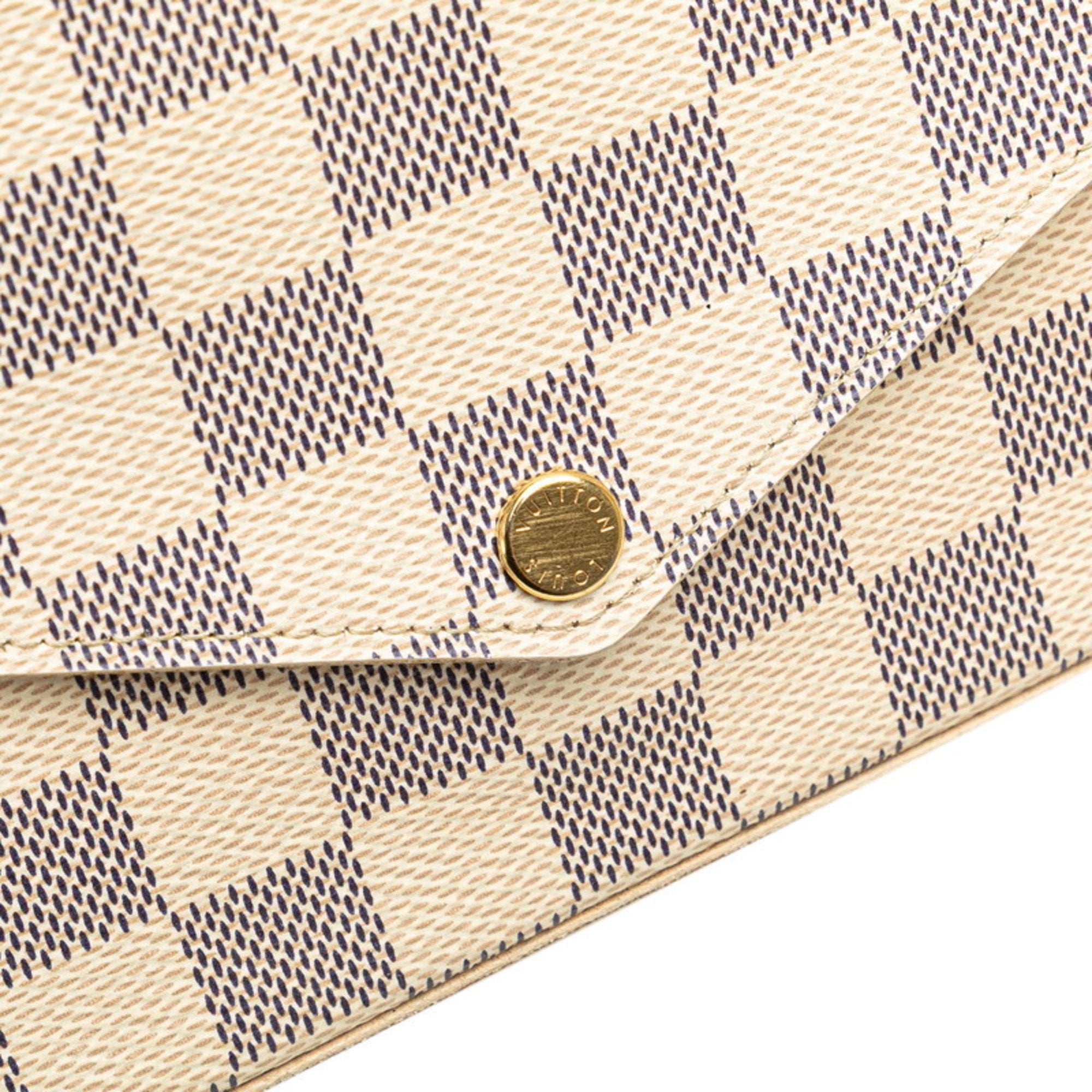 Louis Vuitton Damier Azur Ivory Pvc Leather Pochette Shoulder Bag