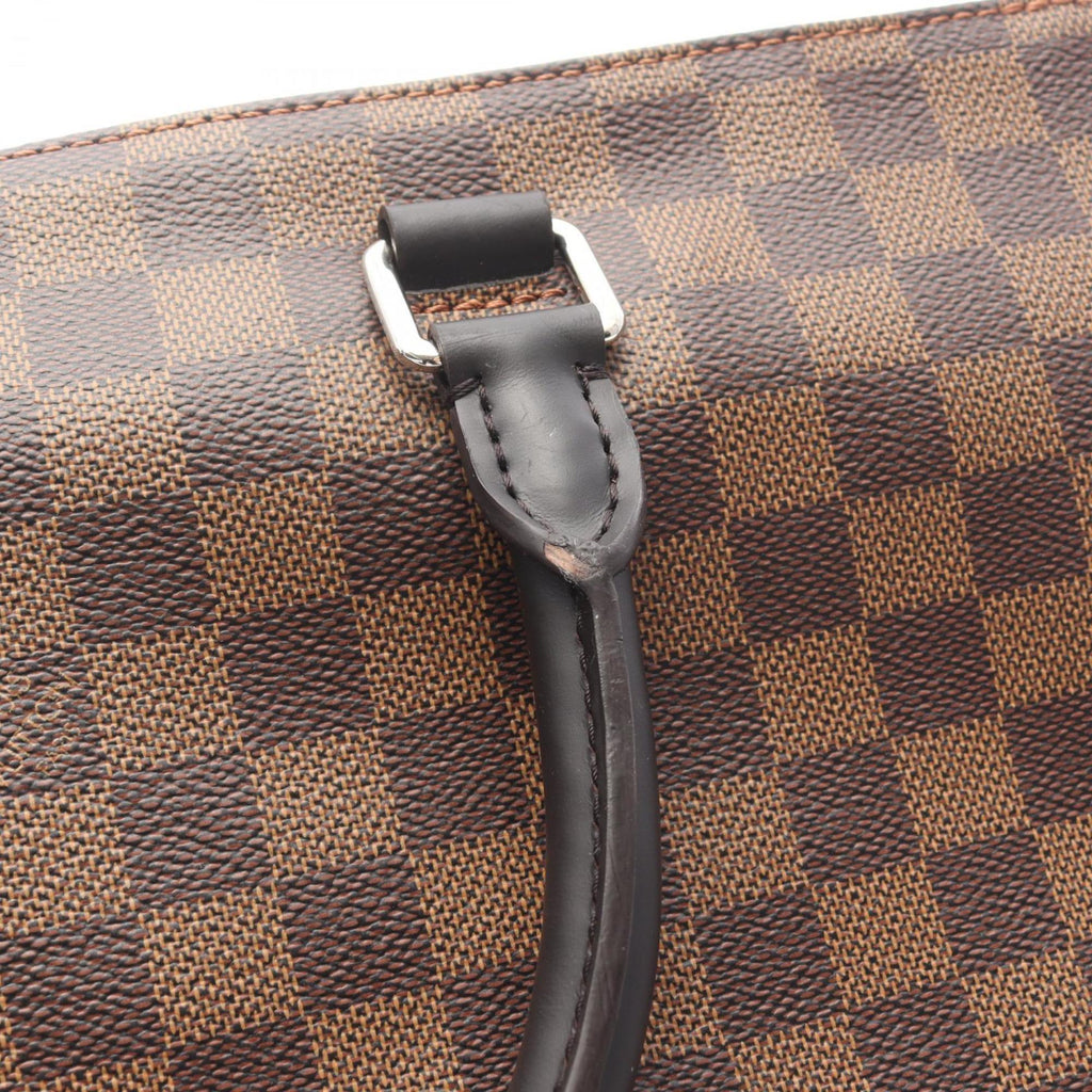 Louis Vuitton Brown Coated Canvas Leather Tote Bag