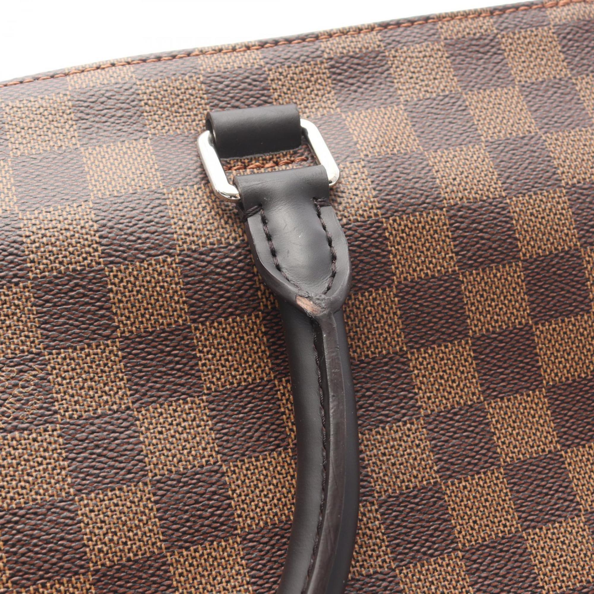 Louis Vuitton Brown Coated Canvas Leather Tote Bag