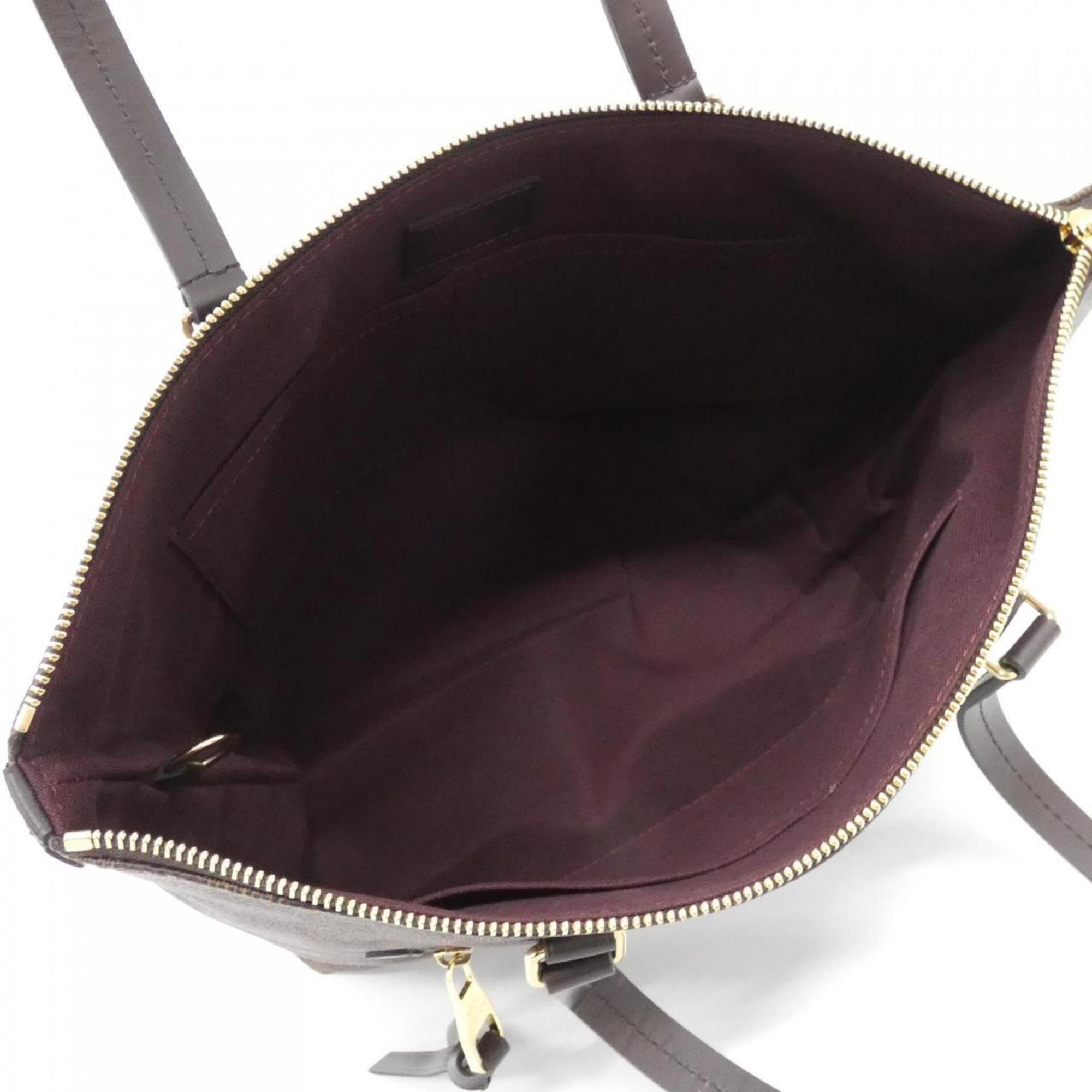 Louis Vuitton Brown Coated Canvas Handbag