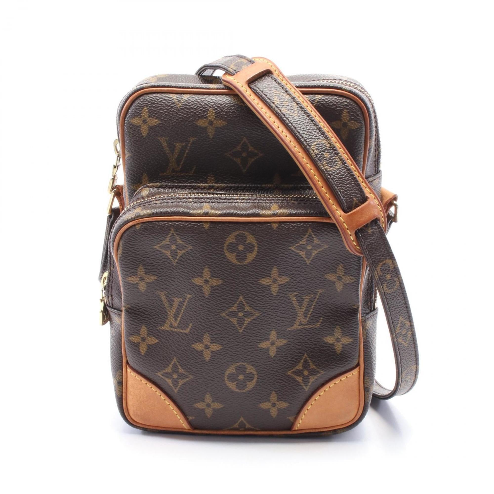 Louis Vuitton Brown Monogram Pvc Coated Canvas Leather Shoulder Bag