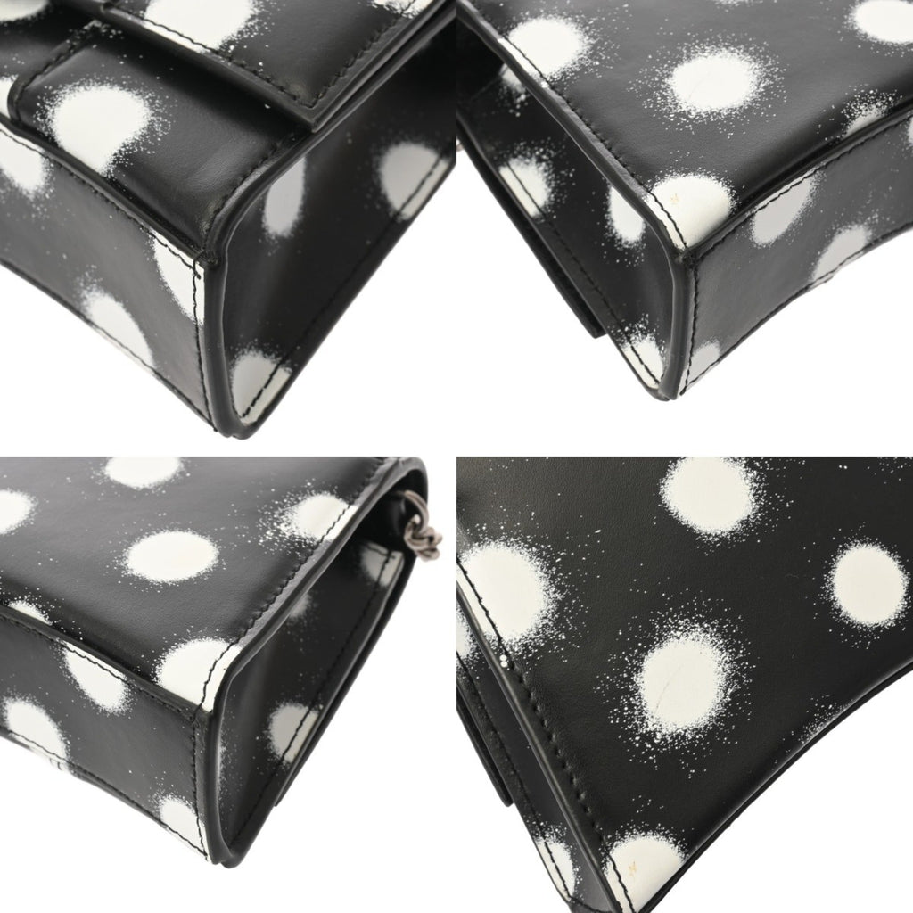 Balenciaga Black White Leather Shoulder