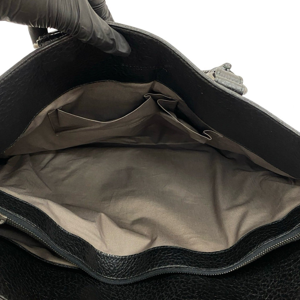 Bottega Veneta Black Leather Handbag Tote Bag