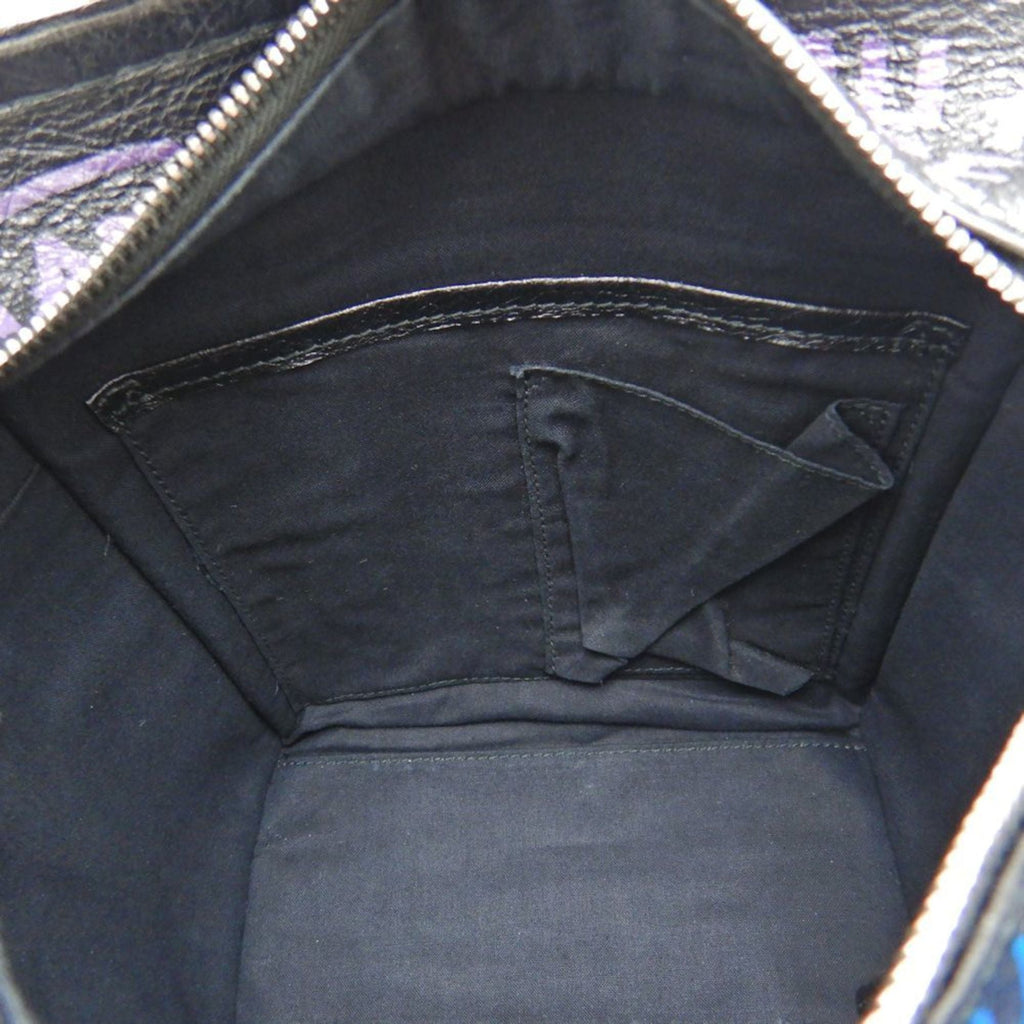 Balenciaga Black Blue Leather Hand