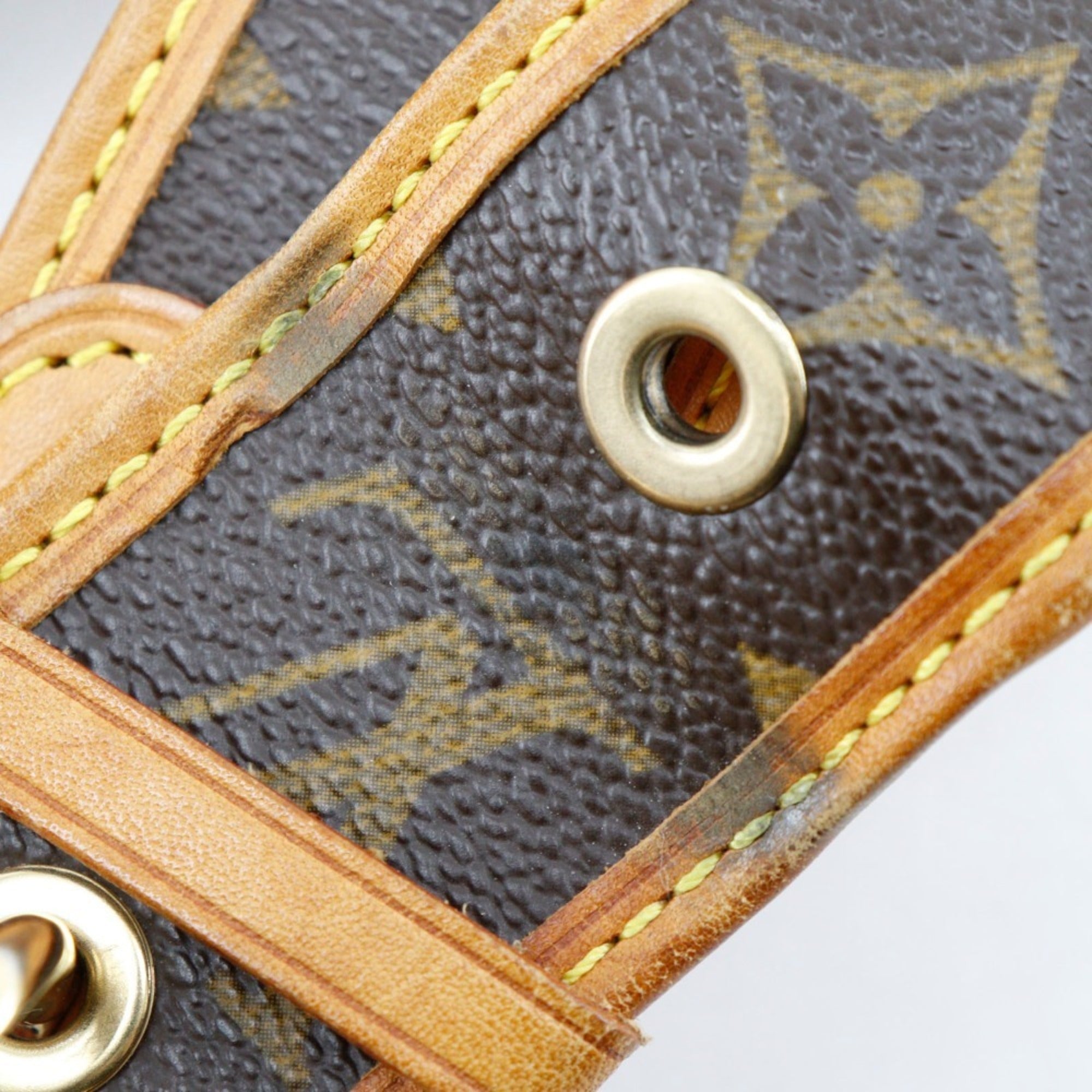 Louis Vuitton Brown Galle Orange Monogram Perforated Shoulder Bag