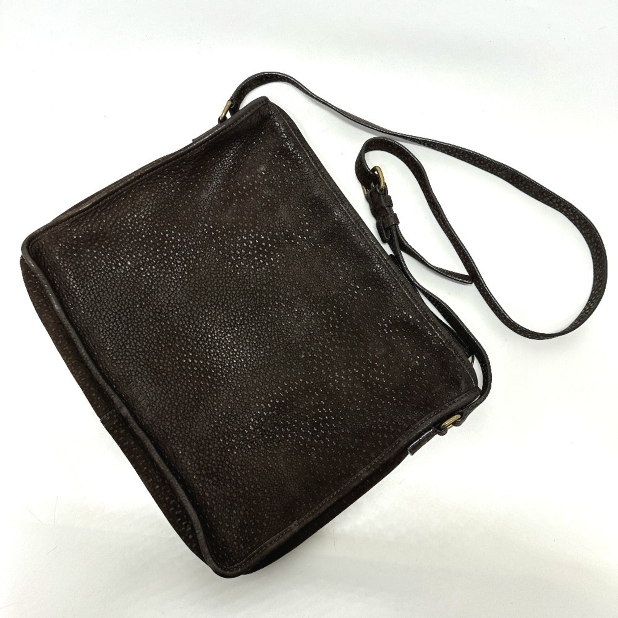 Prada Brown Leather Shoulder Bag