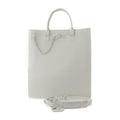 Louis Vuitton White Leather Handbag Shoulder Bag Tote Bag
