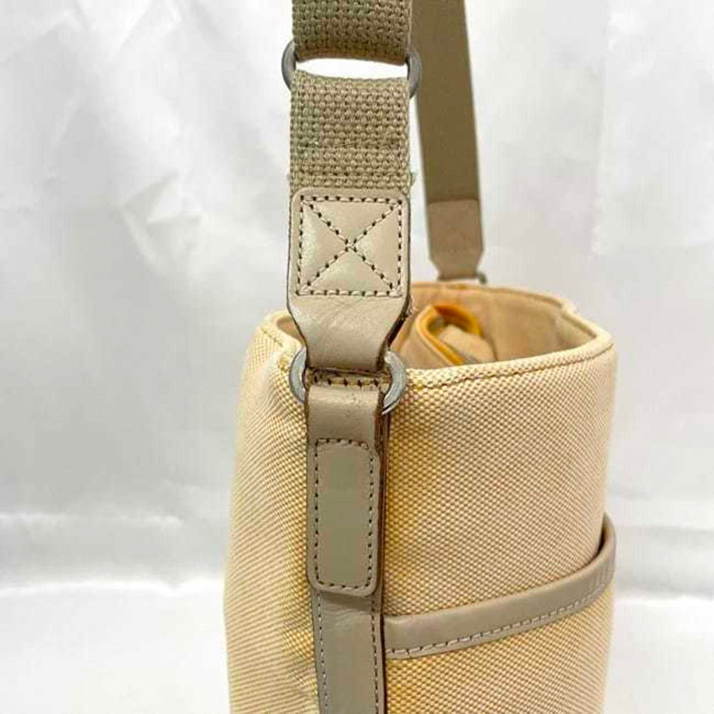 Burberry Beige Orange Canvas Shoulder Bag