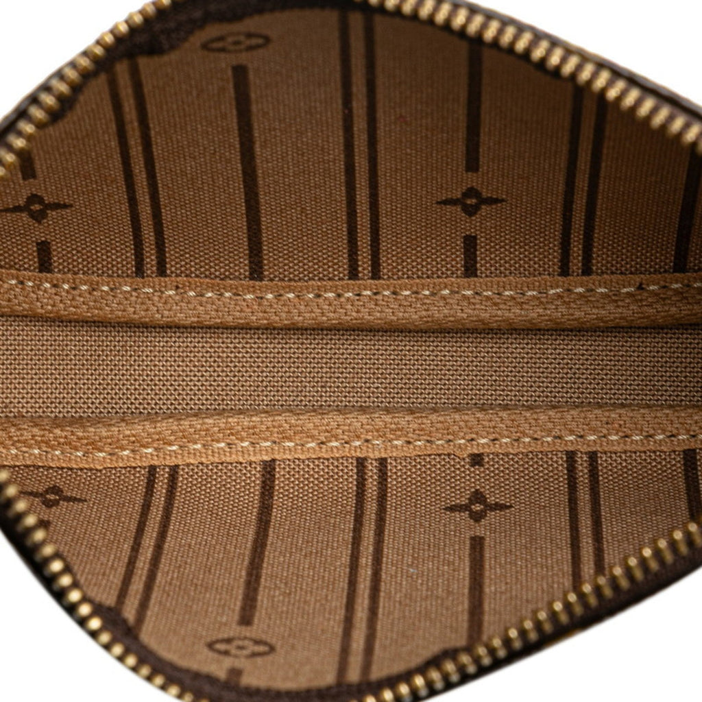 Louis Vuitton Brown Pvc Leather Pochette Pouch