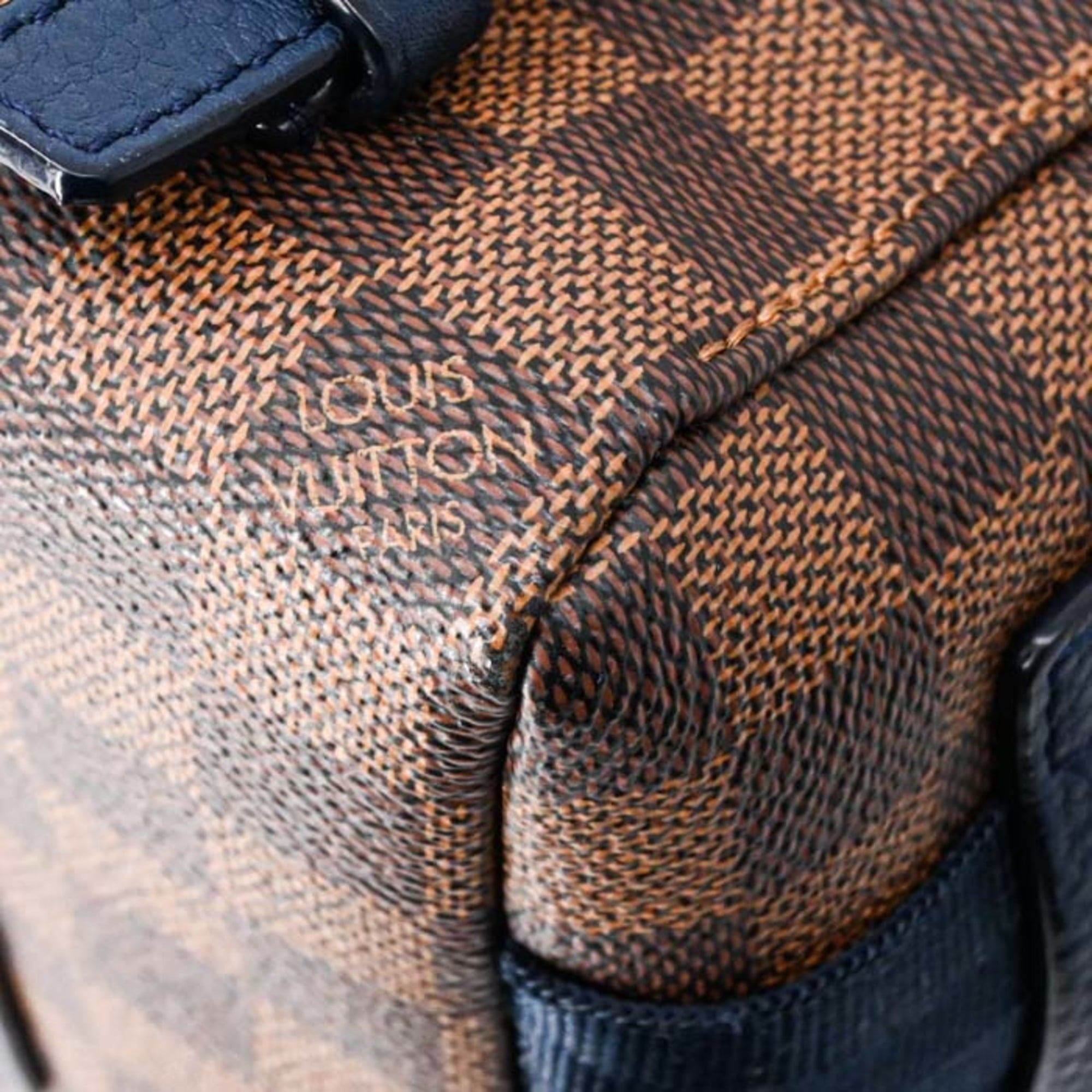 Louis Vuitton Brown Damier Canvas Dark Navy Shoulder Bag