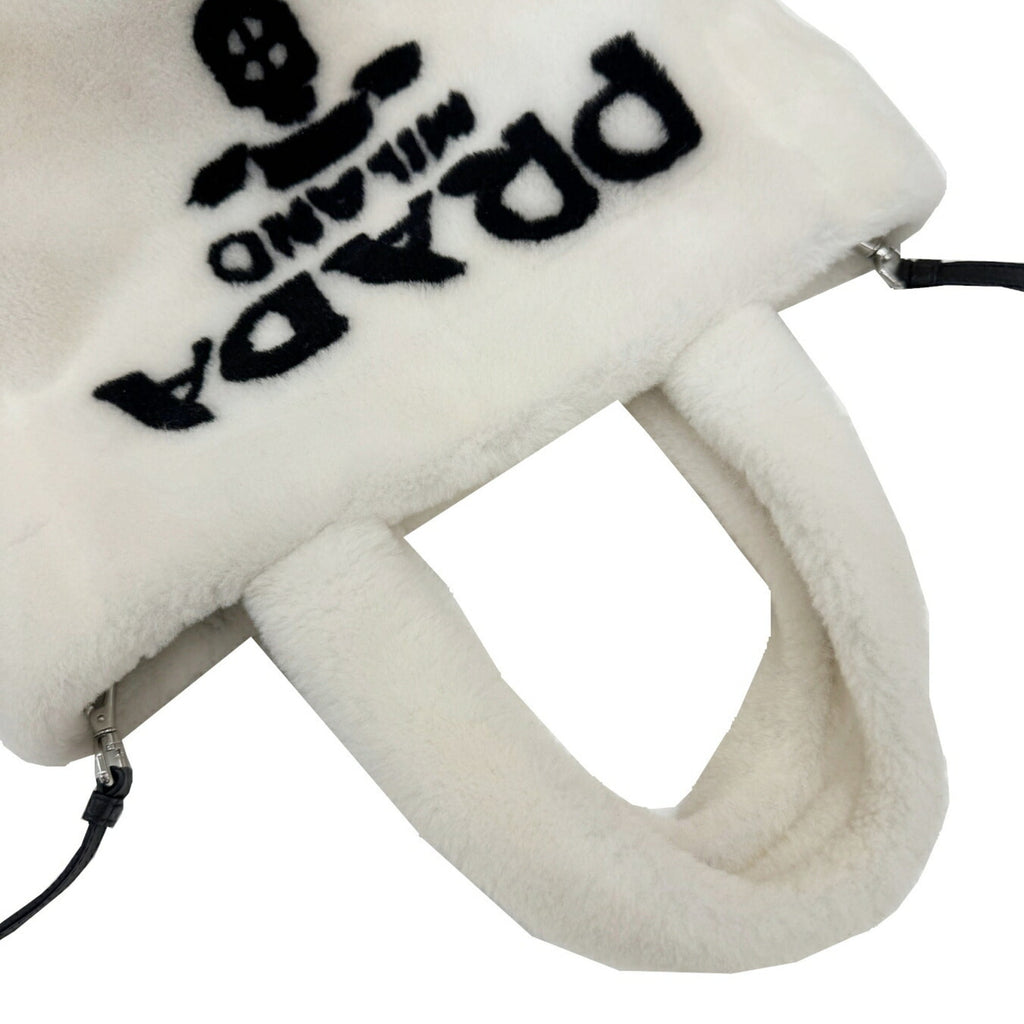 Prada White Handbag Shoulder Bag Tote Bag