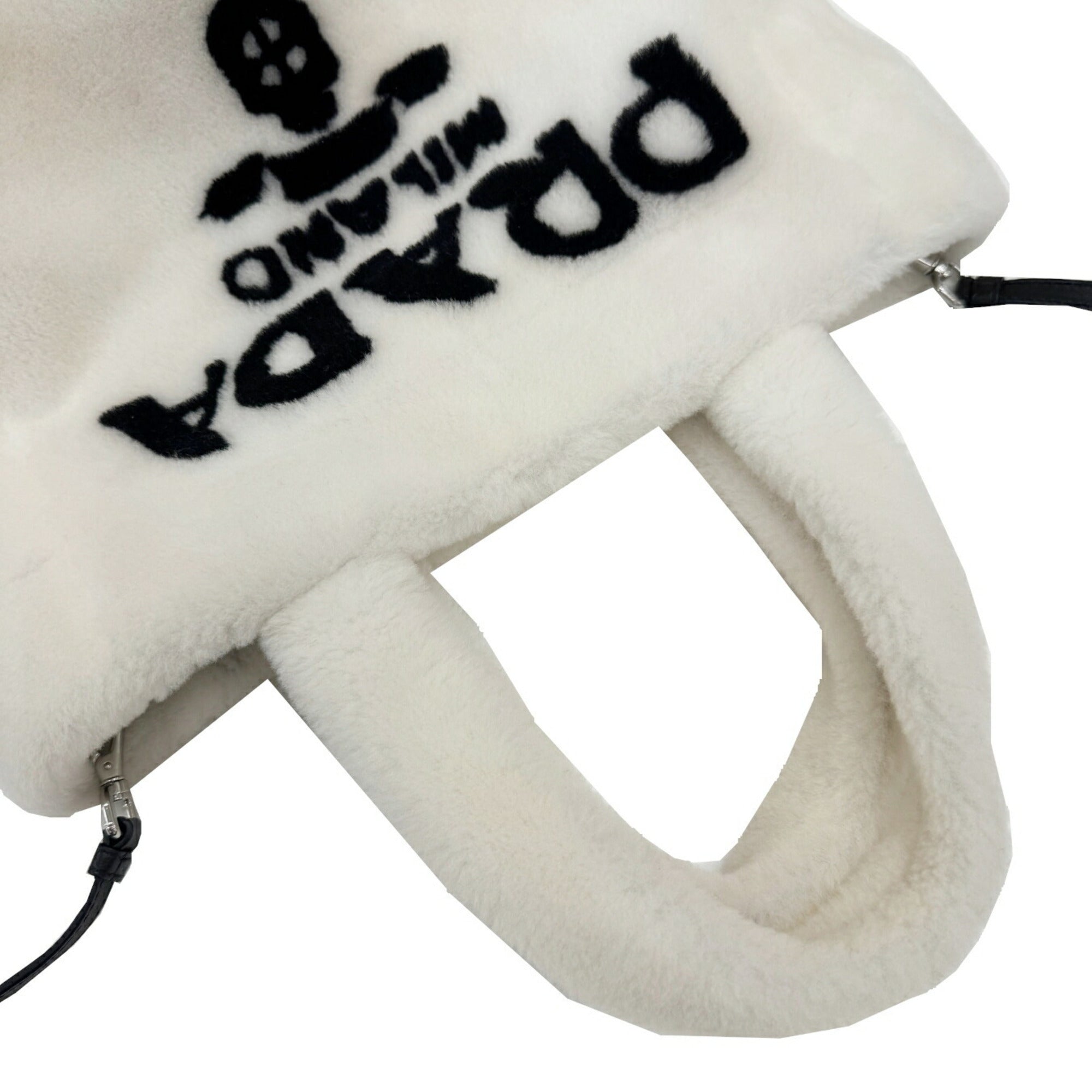 Prada White Handbag Shoulder Bag Tote Bag