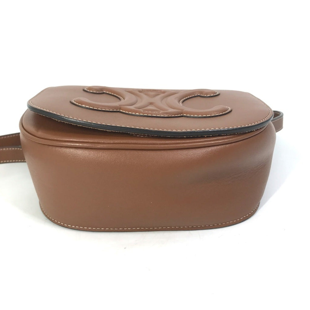 Celine Brown Leather Shoulder Bag