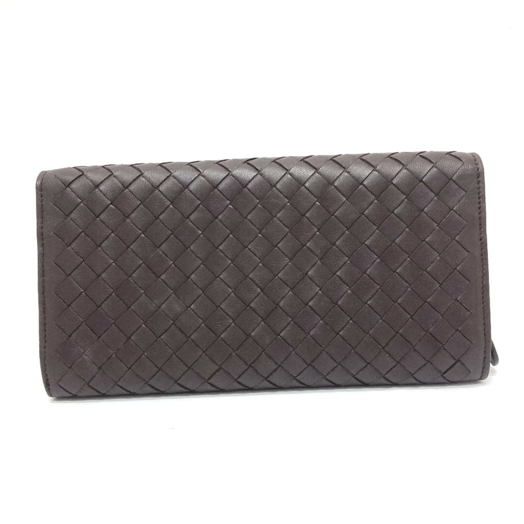 Bottega Veneta Brown Leather Long Wallet (Bi-Fold)