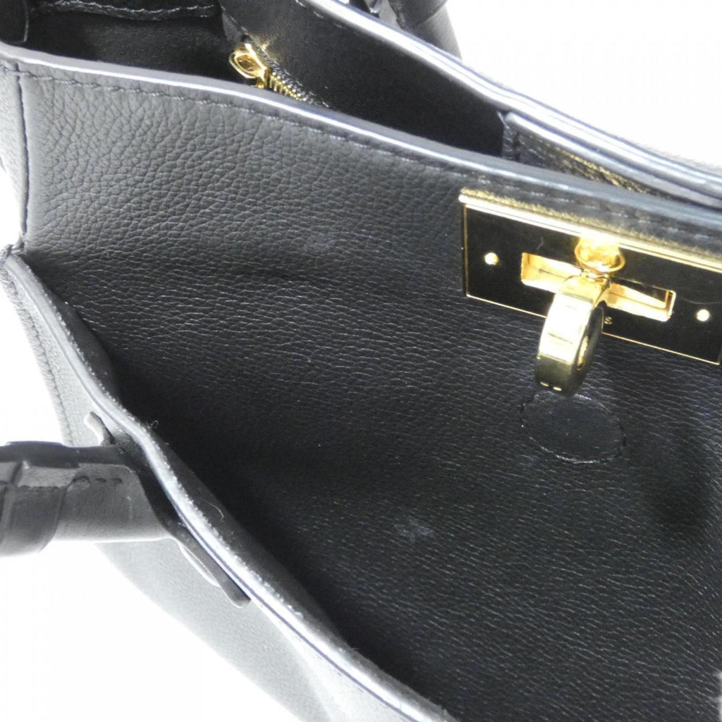 Louis Vuitton Black Coated Canvas Leather Handbag