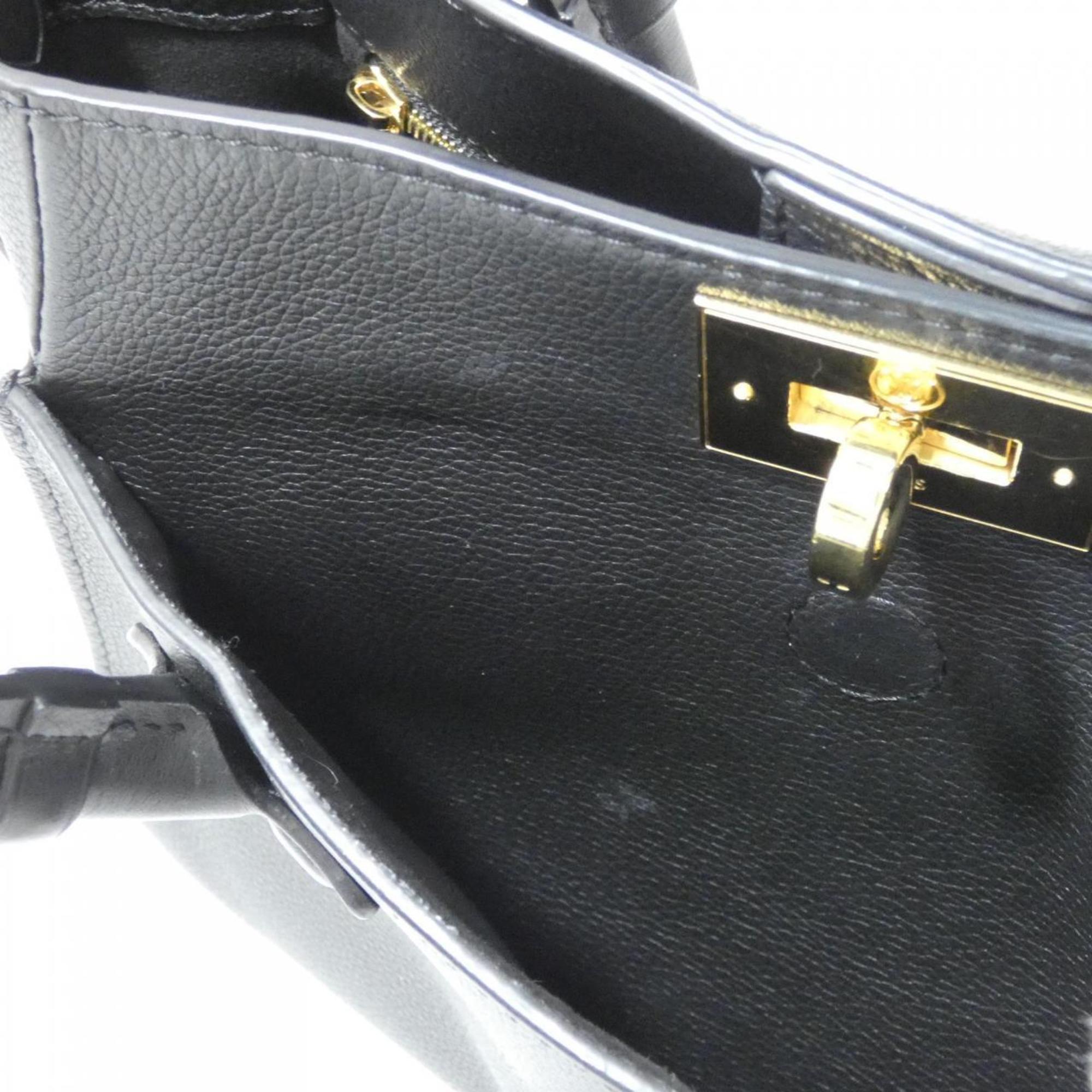 Louis Vuitton Black Coated Canvas Leather Handbag