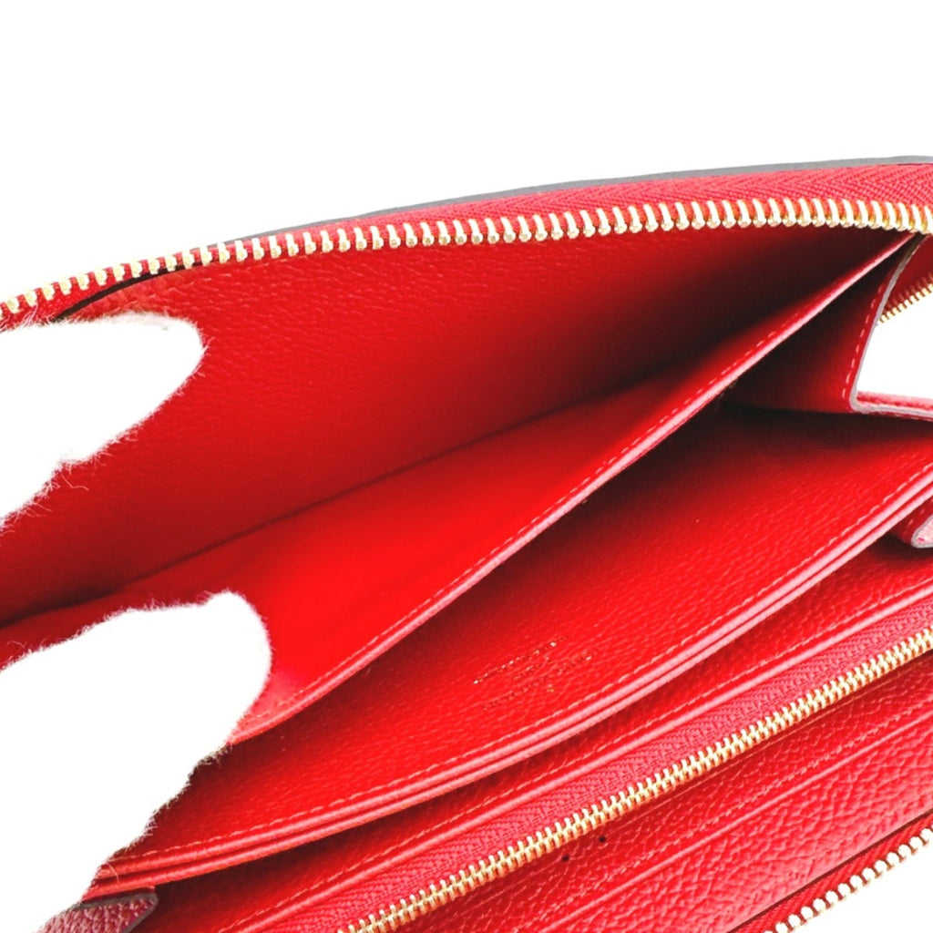 Louis Vuitton Red Color Monogram Empreinte Long Wallet