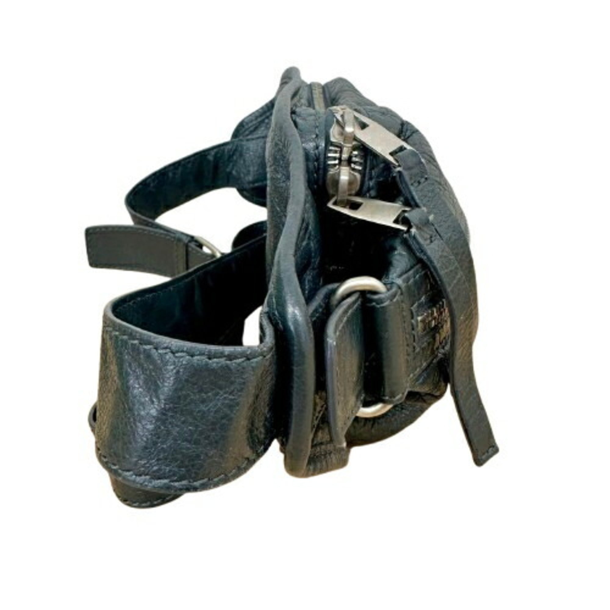 Balenciaga Gray Leather Fanny Pack Sling
