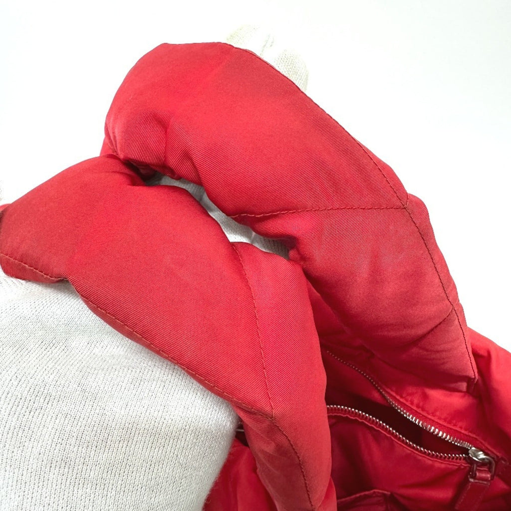 Prada Red Color Nylon Tote Bag