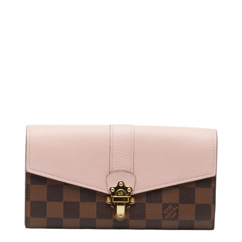 Louis Vuitton Damier Brown Damier Canvas Magnolia Pink Pvc Coin Purse/Coin Case