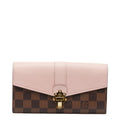 Louis Vuitton Damier Brown Damier Canvas Magnolia Pink Pvc Coin Purse/Coin Case